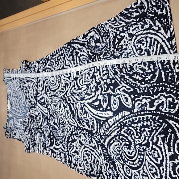 Ann Taylor LOFT Size 10 Navy Blue & White Patterned Sleeveless Dress - Picture 9 of 12